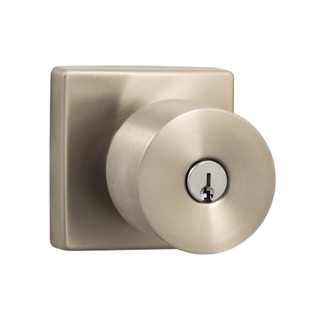 Sure-Loc Hardware Sure-Loc Hardware Bergen Square Entry Knobset, Satin Stainless BG107-SQ 32D